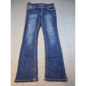 WallFlower Luscious Curvy Fit Bootcut Jeans Blue WBM08234B Size 9 Reg